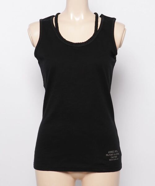 AVIREX（アヴィレックス）の「BRAID TANK TOP/ ブレイド タンクトップ（タンクトップ・レディース・ホワイト/レッド/ネイビー/ロイヤルブルー/その他/その他2/ブラック/マスタード/その他3/オフホワイト/レッド系その他/グレー系その他/ブルー/オレンジ/アイボリー/その他14/グレー系その他2・SMALL/LARGE/MEDIUM）」の5枚目の写真