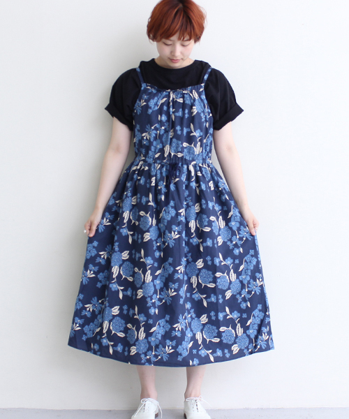 Par Ici パーリッシィ の クチナシプリント キャミワンピース ワンピース Wear Par Ici パーリッシィ の クチナシプリント キャミワンピース ワンピース Wear