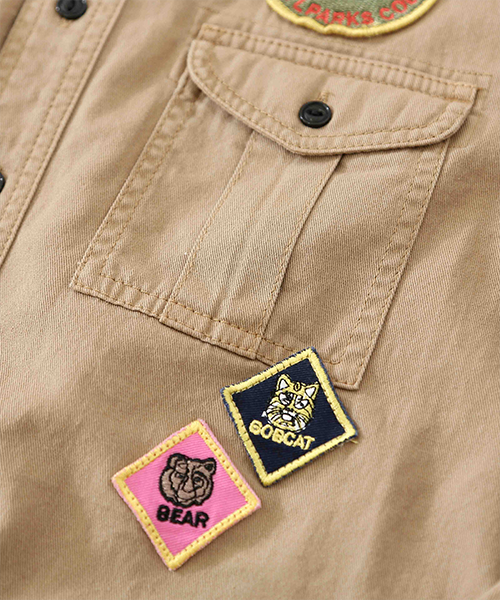 CUBE SUGAR（キューブシュガー）の「ツイルワッペン付ミリタリーワンピース（ワンピース・レディース・ブルー/ベージュ/ネイビー・M）」の22枚目の写真