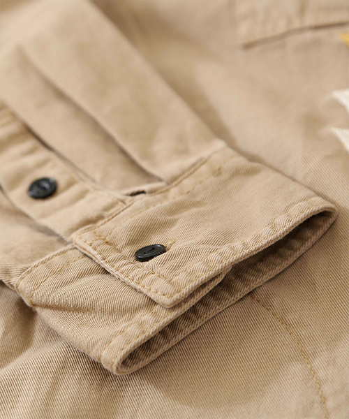 CUBE SUGAR（キューブシュガー）の「ツイルワッペン付ミリタリーワンピース（ワンピース・レディース・ブルー/ベージュ/ネイビー・M）」の15枚目の写真