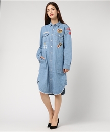 CUBE SUGAR | ツイルワッペン付ミリタリーワンピース(ワンピース)