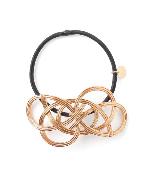 ANEMONE(アネモネ)の「水引モチーフのメタルヘアゴム(ヘアゴム・レディース・シルバー/ピンクゴールド/ゴールド・FREE)」の6枚目の写真