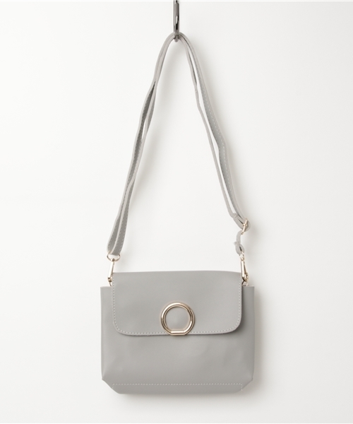 PLAIN CLOTHING（プレーンクロージング）の「フロントサークルショルダーバッグ【PLAIN CLOTHING】（ショルダーバッグ・レディース・ベージュ/ピンク/キャメル/ライトグレー/ブラック/ワイン・FREE）」の15枚目の写真