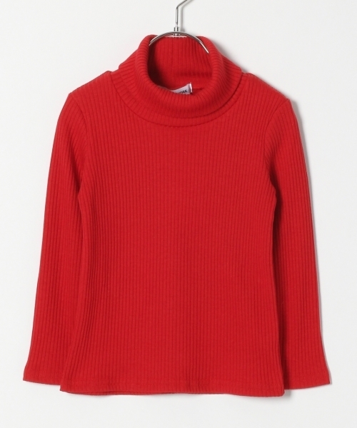 GLOBAL WORK（グローバルワーク）の「【キッズ】テレコタートルネックＴシャツ長袖/763237（Tシャツ/カットソー・キッズ・ホワイト/ブラック/グレー/その他/その他1/レッド・SMALL/MEDIUM/LARGE/X-LARGE/XX-LARGE）」の4枚目の写真