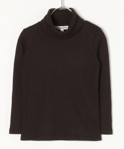 GLOBAL WORK（グローバルワーク）の「【キッズ】テレコタートルネックＴシャツ長袖/763237（Tシャツ/カットソー・キッズ・ホワイト/ブラック/グレー/その他/その他1/レッド・SMALL/MEDIUM/LARGE/X-LARGE/XX-LARGE）」の2枚目の写真