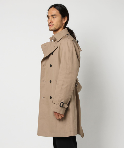 新品タグ付き NANO Universe ベージュ トレンチコート NANO universe トレンチコート コート ミドル丈ワイドラフ