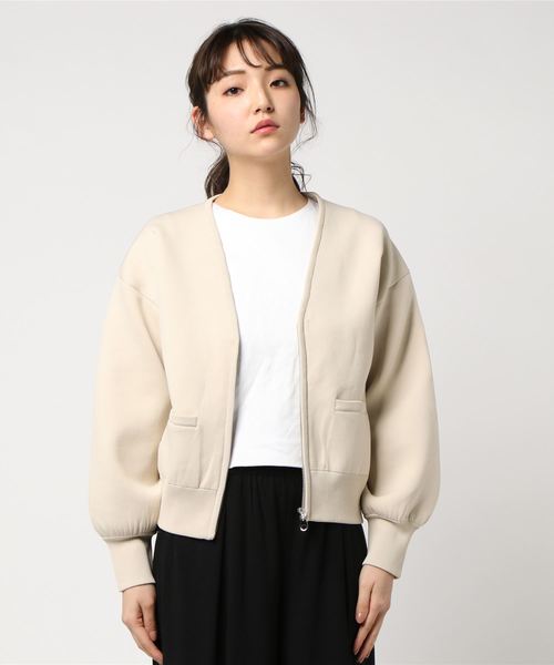 RIVE DROITE（リヴドロワ）の「接結ボンバーカーディガン（ニット/セーター・レディース・ベージュ/カーキ・FREE）」の7枚目の写真