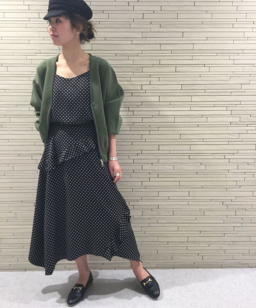 RIVE DROITE（リヴドロワ）の「接結ボンバーカーディガン（ニット/セーター・レディース・ベージュ/カーキ・FREE）」の11枚目の写真