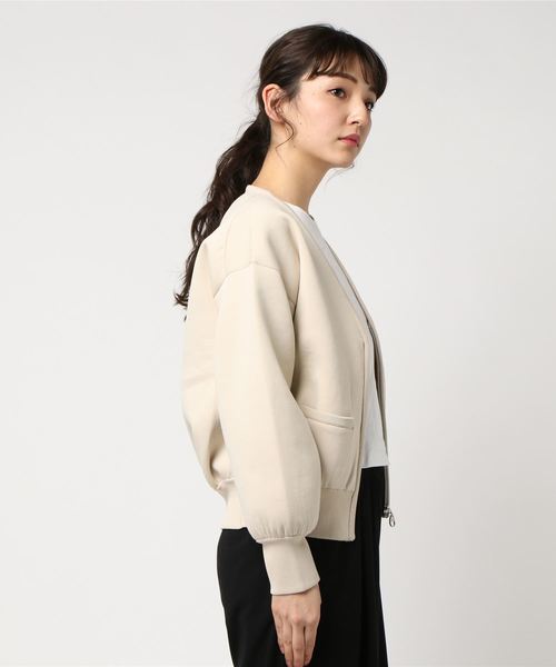 RIVE DROITE（リヴドロワ）の「接結ボンバーカーディガン（ニット/セーター・レディース・ベージュ/カーキ・FREE）」の5枚目の写真