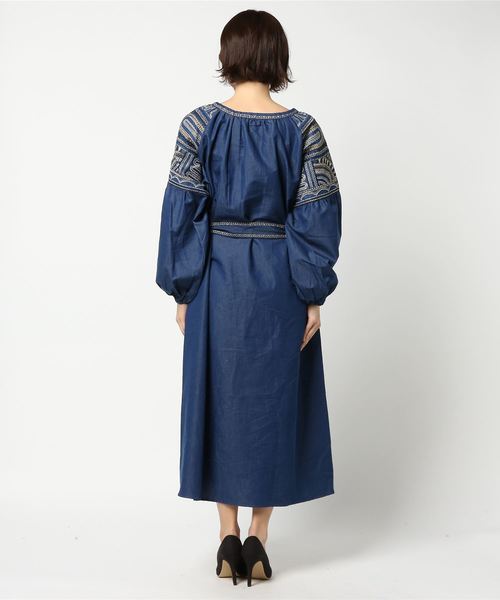 cepo(セポ)の「エンブロイダリーワンピ(ワンピース・レディース・ワンウォッシュ/ダークインディゴブルー・M)」の4枚目の写真
