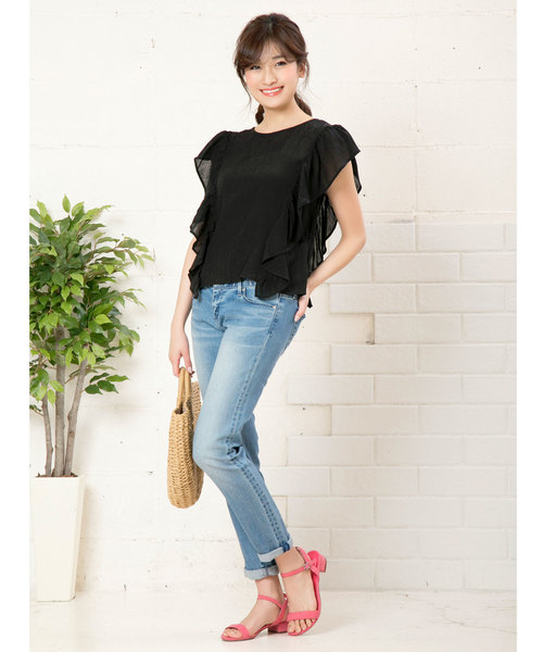 KOBE LETTUCE（コウベレタス）の「3cmローヒール★シンプルストラップサンダル（サンダル・レディース・ベージュ系その他/コーラルピンク/ブラック/グリーン/ホワイト/シルバー/その他/マスタード・LL/M/S/L）」の16枚目の写真