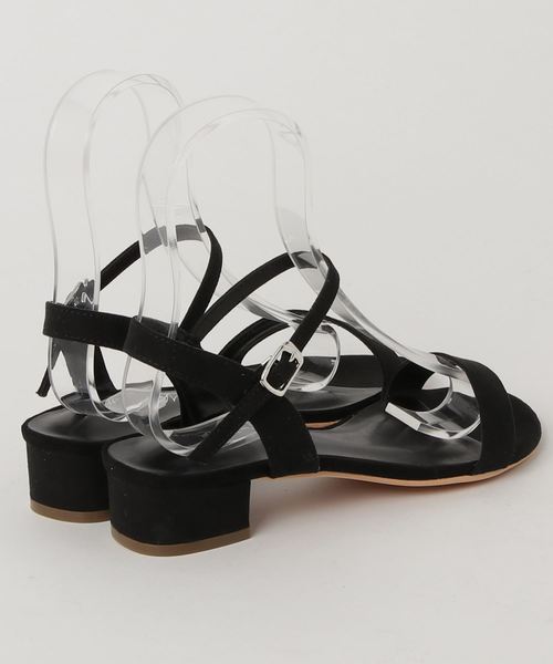 KOBE LETTUCE（コウベレタス）の「3cmローヒール★シンプルストラップサンダル（サンダル・レディース・ベージュ系その他/コーラルピンク/ブラック/グリーン/ホワイト/シルバー/その他/マスタード・LL/M/S/L）」の9枚目の写真