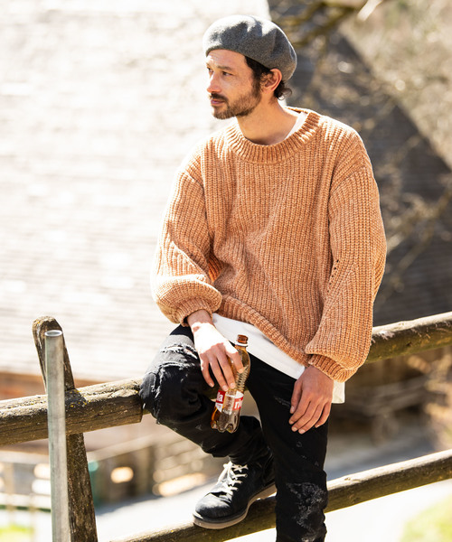 glamb（グラム）の「Isabel knit / イザベルニット（ニット/セーター・メンズ・レッド/ブラック/グレー/オレンジ・2/0/3/1/4）」の12枚目の写真