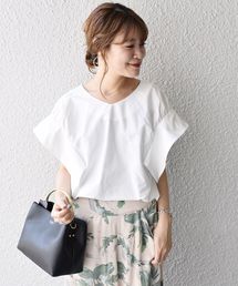 SHIPS | フリルスリーブバックボタンブラウス(シャツ/ブラウス)