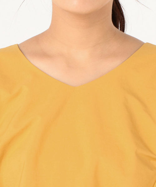 SHIPS（シップス）の「フリルスリーブバックボタンブラウス（シャツ/ブラウス・レディース・マスタード/ライトホワイト・ONE SIZE）」の7枚目の写真