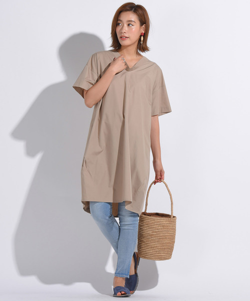 Willful by lipstar（ウィルフル バイ リップスター）の「【Willful by lipstar】ブロードチュニックブラウス（シャツ/ブラウス・レディース・オフホワイト/ネイビー/ベージュ・M）」の11枚目の写真