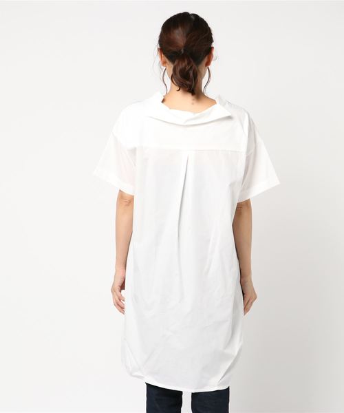 Willful by lipstar（ウィルフル バイ リップスター）の「【Willful by lipstar】ブロードチュニックブラウス（シャツ/ブラウス・レディース・オフホワイト/ネイビー/ベージュ・M）」の5枚目の写真