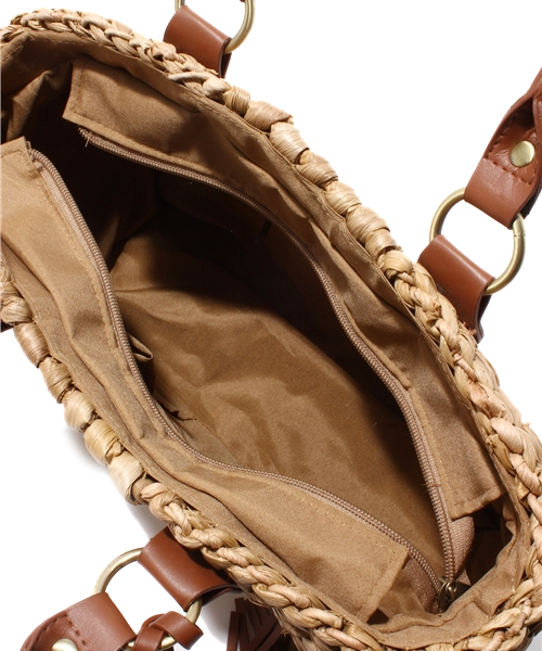 alcali（アルカリ）の「BAGAT /  かごバッグ（かごバッグ・レディース・ベージュ/ダークベージュ・FREE）」の3枚目の写真