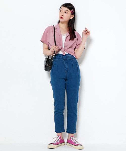 WEGO(ウィゴー)の「WEGO/開襟クロップドシャツ(シャツ/ブラウス・レディース・ベージュ/マスタード/ピンク/ブラック/ドット/その他・FREE)」の10枚目の写真