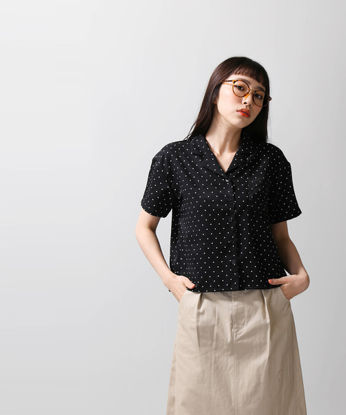 WEGO(ウィゴー)の「WEGO/開襟クロップドシャツ(シャツ/ブラウス・レディース・ベージュ/マスタード/ピンク/ブラック/ドット/その他・FREE)」の18枚目の写真