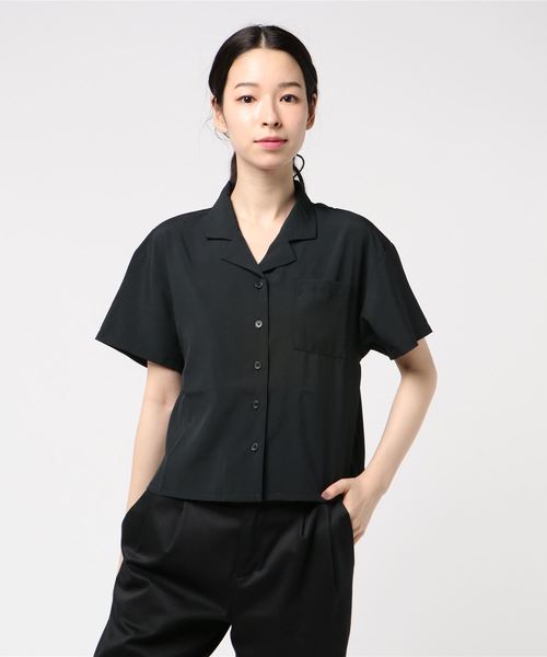 WEGO(ウィゴー)の「WEGO/開襟クロップドシャツ(シャツ/ブラウス・レディース・ベージュ/マスタード/ピンク/ブラック/ドット/その他・FREE)」の19枚目の写真