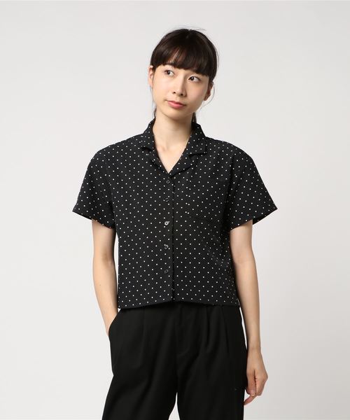 WEGO(ウィゴー)の「WEGO/開襟クロップドシャツ(シャツ/ブラウス・レディース・ベージュ/マスタード/ピンク/ブラック/ドット/その他・FREE)」の22枚目の写真