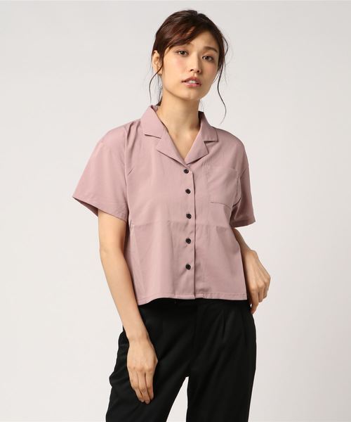 WEGO(ウィゴー)の「WEGO/開襟クロップドシャツ(シャツ/ブラウス・レディース・ベージュ/マスタード/ピンク/ブラック/ドット/その他・FREE)」の21枚目の写真