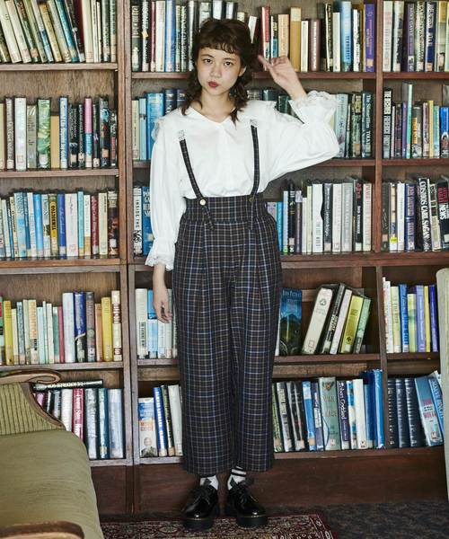 OLIVE des OLIVE（オリーブデオリーブ）の「チェック柄ワイドパンツ