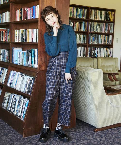 A☆ 確認用 OLIVE des OLIVE（オリーブデオリーブ）の「チェック柄ワイドパンツ