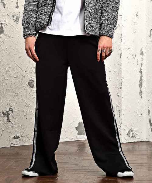 JOKER（ジョーカー）の「バスパン スナップボタン メンズ ジャージ ラインパンツ スポーツウェア（その他パンツ・メンズ・パープル/ブラック系その他/ブラック系その他2/テラコッタ・M/L）」の2枚目の写真