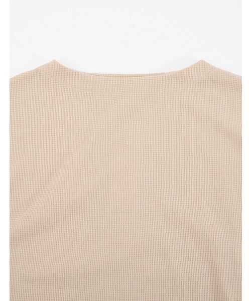 POU DOU DOU（プードゥドゥ）の「ワッフルランタンスリーブトップス（Tシャツ/カットソー・レディース・ネイビー/ピンク/グリーン/アイボリー・3）」の16枚目の写真