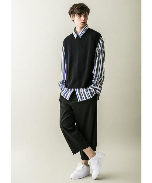 MONKEY TIME(モンキータイム)の「<monkey time> COTTON AZE CROPPED VEST/クロップドベスト(ベスト・メンズ・ブラック/コバルトブルー・MEDIUM/LARGE)」の13枚目の写真