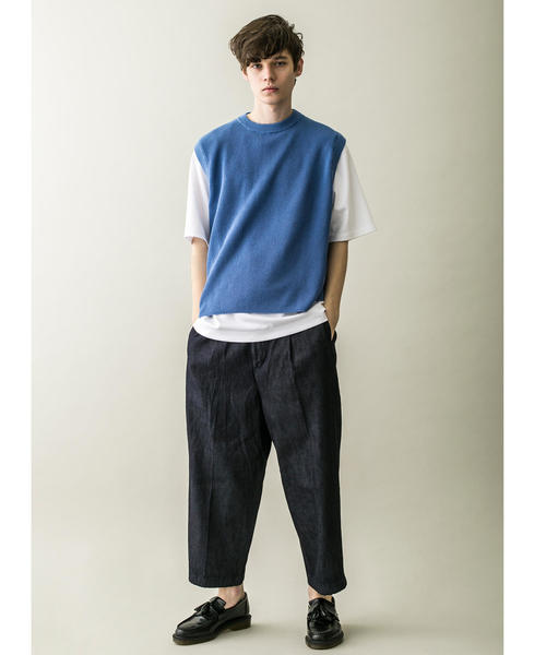 MONKEY TIME(モンキータイム)の「<monkey time> COTTON AZE CROPPED VEST/クロップドベスト(ベスト・メンズ・ブラック/コバルトブルー・MEDIUM/LARGE)」の7枚目の写真