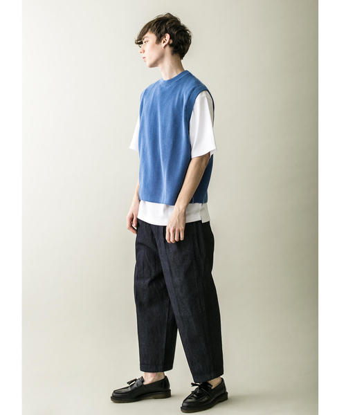 MONKEY TIME(モンキータイム)の「<monkey time> COTTON AZE CROPPED VEST/クロップドベスト(ベスト・メンズ・ブラック/コバルトブルー・MEDIUM/LARGE)」の8枚目の写真