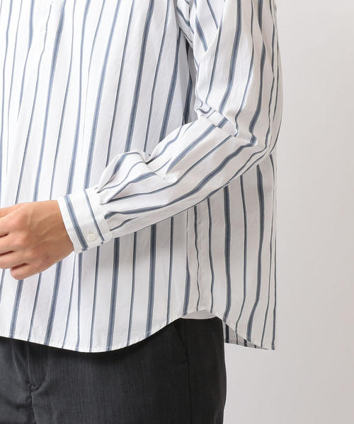 Steven Alan(スティーブンアラン)の「<Steven Alan> T/C STRIPE PULLOVER REGULAR COLLAR SHIRT-BOLD/シャツ(シャツ/ブラウス・メンズ・オフホワイト/ベージュ・SMALL/MEDIUM/X-LARGE/LARGE)」の11枚目の写真