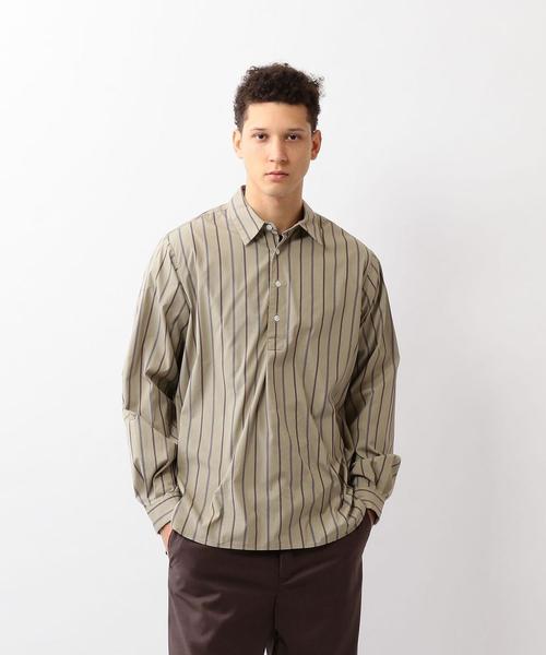 Steven Alan(スティーブンアラン)の「<Steven Alan> T/C STRIPE PULLOVER REGULAR COLLAR SHIRT-BOLD/シャツ(シャツ/ブラウス・メンズ・オフホワイト/ベージュ・SMALL/MEDIUM/X-LARGE/LARGE)」の13枚目の写真