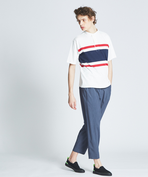 ABAHOUSE(アバハウス)の「【WEB別注】バンドカラーラガーシャツ(Tシャツ/カットソー・メンズ・ホワイト/ブラック/ネイビー・46/48/44)」の16枚目の写真