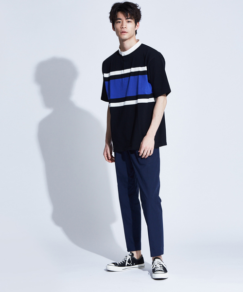 ABAHOUSE(アバハウス)の「【WEB別注】バンドカラーラガーシャツ(Tシャツ/カットソー・メンズ・ホワイト/ブラック/ネイビー・46/48/44)」の5枚目の写真