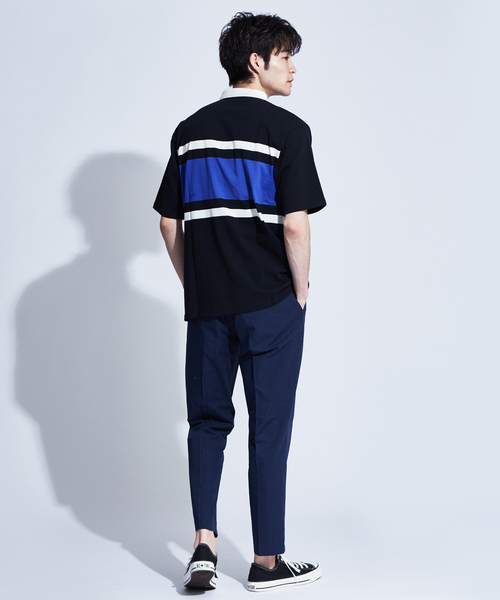 ABAHOUSE(アバハウス)の「【WEB別注】バンドカラーラガーシャツ(Tシャツ/カットソー・メンズ・ホワイト/ブラック/ネイビー・46/48/44)」の4枚目の写真