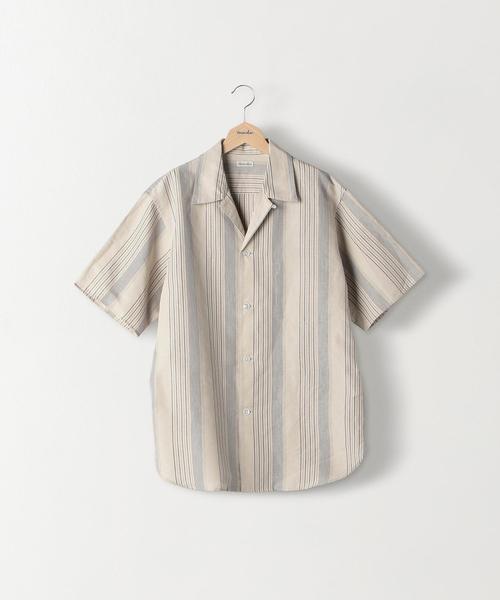 春夏★美品◎スティーブンアラン　リネンシャツ　ライトグレー　L Steven Alan（スティーブンアラン）の「＜Steven Alan＞ C/L STRIPE