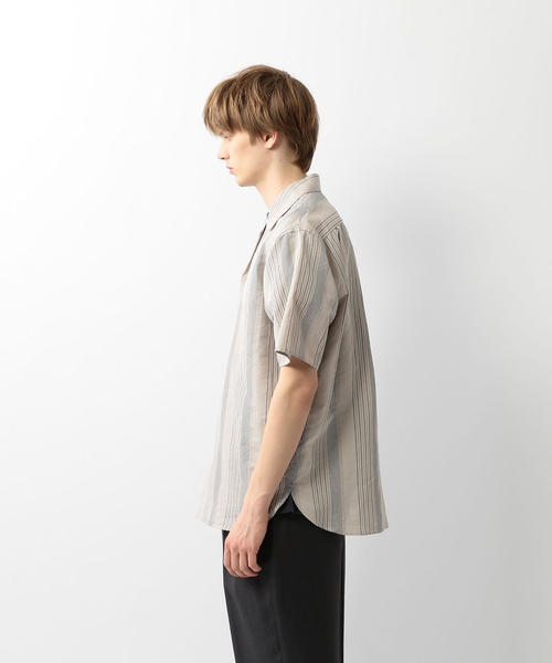 Steven Alan(スティーブンアラン)の「<Steven Alan> C/L STRIPE OPEN COLLAR SHIRT-DROP/シャツ(シャツ/ブラウス・メンズ・ベージュ/ライトグレー・LARGE/X-LARGE/MEDIUM/SMALL)」の14枚目の写真