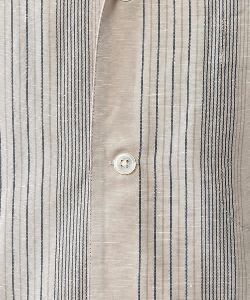 Steven Alan(スティーブンアラン)の「<Steven Alan> C/L STRIPE OPEN COLLAR SHIRT-DROP/シャツ(シャツ/ブラウス・メンズ・ベージュ/ライトグレー・LARGE/X-LARGE/MEDIUM/SMALL)」の8枚目の写真