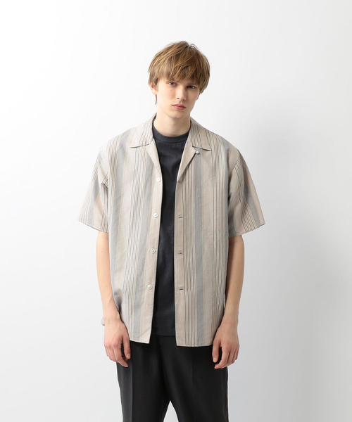 Steven Alan(スティーブンアラン)の「<Steven Alan> C/L STRIPE OPEN COLLAR SHIRT-DROP/シャツ(シャツ/ブラウス・メンズ・ベージュ/ライトグレー・LARGE/X-LARGE/MEDIUM/SMALL)」の11枚目の写真