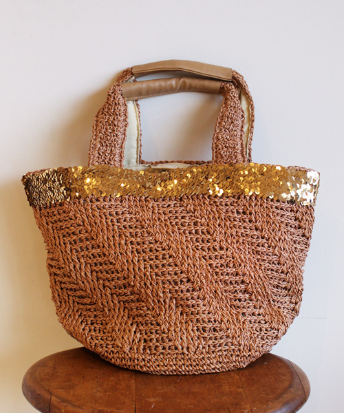 BEAUTY&YOUTH UNITED ARROWS（ビューティーアンドユースユナイテッドアローズ）の「BYSF ∵スパンコールライントート ◆（トートバッグ・レディース・ブラウン/オリーブ/ネイビー・FREE）」の5枚目の写真