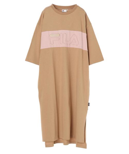 セール】FILAロゴTシャツワンピース 〇＊（ワンピース）｜FILA