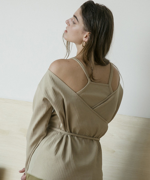 MAISON SPECIAL(メゾンスペシャル)の「◎VERY 11月号掲載:アシメレイヤードカシュクールトップス【MAISON SPECIAL/メゾンスペシャル】(Tシャツ/カットソー・レディース・ブラウン/ブラック/パープル/ベージュ・FREE/SMALL)」の4枚目の写真