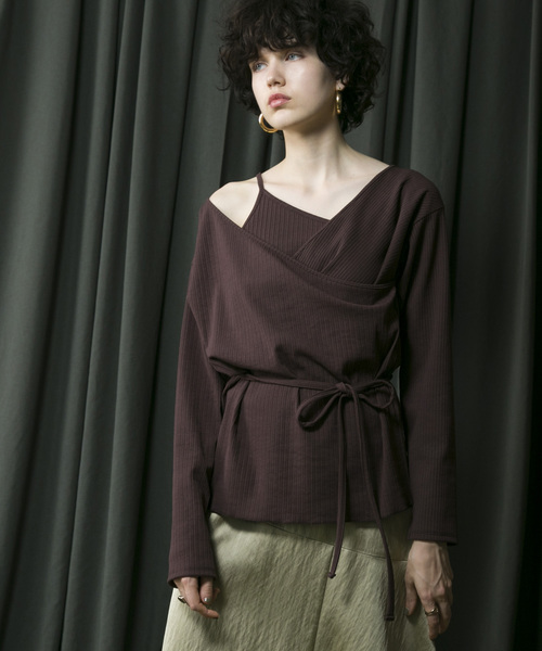 MAISON SPECIAL(メゾンスペシャル)の「◎VERY 11月号掲載:アシメレイヤードカシュクールトップス【MAISON SPECIAL/メゾンスペシャル】(Tシャツ/カットソー・レディース・ブラウン/ブラック/パープル/ベージュ・FREE/SMALL)」の8枚目の写真