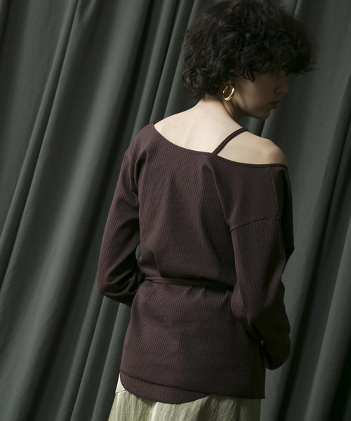 MAISON SPECIAL(メゾンスペシャル)の「◎VERY 11月号掲載:アシメレイヤードカシュクールトップス【MAISON SPECIAL/メゾンスペシャル】(Tシャツ/カットソー・レディース・ブラウン/ブラック/パープル/ベージュ・FREE/SMALL)」の12枚目の写真