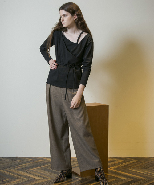 MAISON SPECIAL(メゾンスペシャル)の「◎VERY 11月号掲載:アシメレイヤードカシュクールトップス【MAISON SPECIAL/メゾンスペシャル】(Tシャツ/カットソー・レディース・ブラウン/ブラック/パープル/ベージュ・FREE/SMALL)」の19枚目の写真