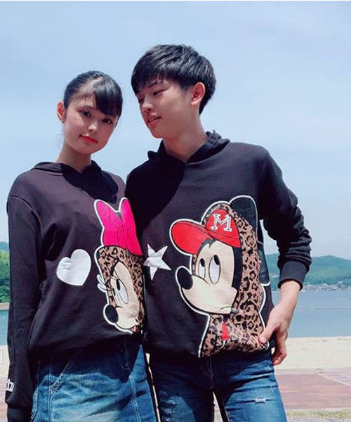 親子お揃い ディズニー Bigフェイスパーカー 3013a